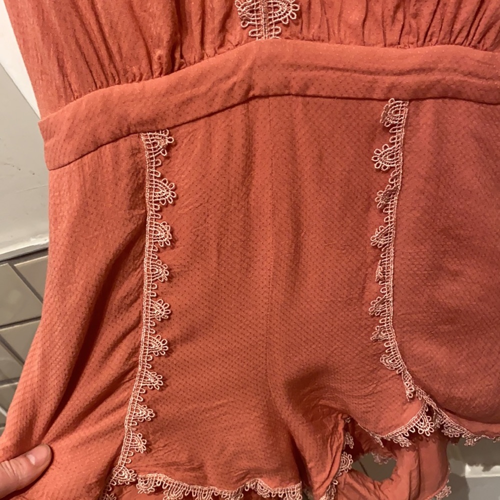 boho muted coral romper - Picture 10 of 10
